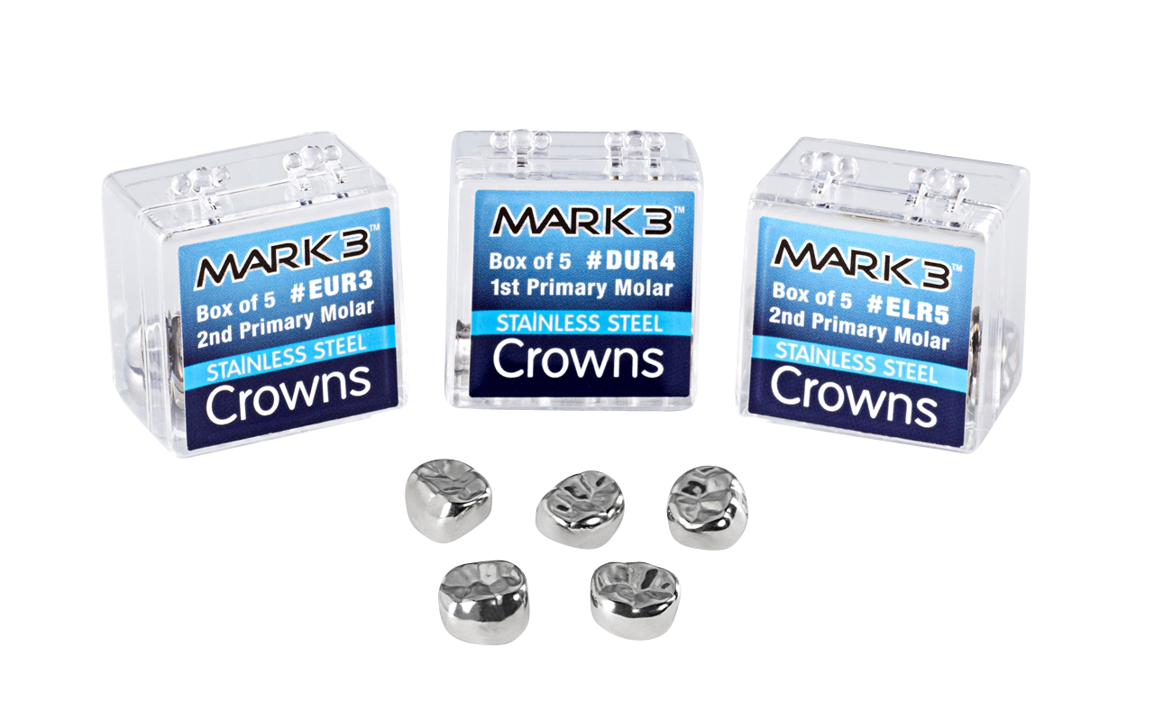 Stainless Steel Crowns 2nd Primary Molar E-UL-2 5/bx.