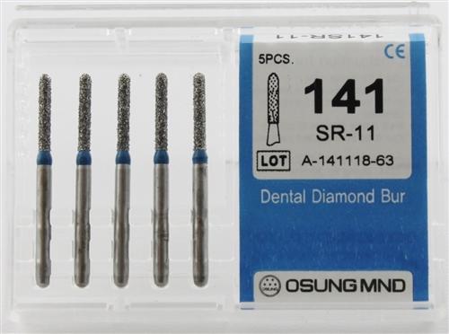 Diamond Burs, Cylindrical Round Shape, Std Grit Multi-Use 141Sr-11 - Osung USA