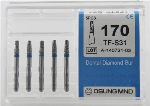 Diamond Burs, Taper Flat Shape, Standard Grit Multi-Use 170Tf-S31 - Osung USA