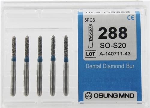 Diamond Burs, Cylindrical Ogival Shape, Std Grit Multi-Use 288So-S20 - Osung USA
