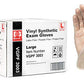 Vinyl Synthetic Exam Disposable Gloves, Large, 10 Boxes/Case - Osung USA