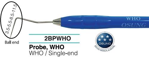 Dental Ball End Probe, Autoclavable Silicone Handle, PWHO - Osung USA