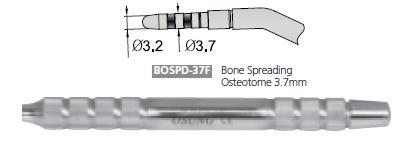 Dental BONE SPREADING OSTEOTOME 3.7mm, BOSPD-37F - Osung USA
